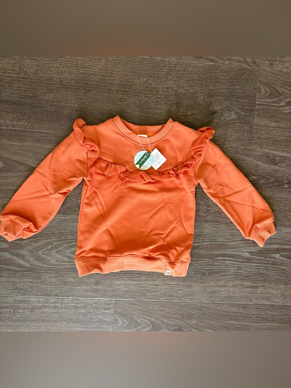 Little Road Co. Clementine Drop Shoulder Ruffle Sweater - Size 6 NWT!